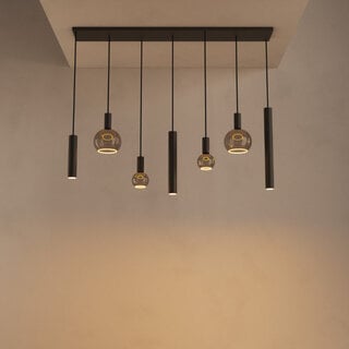 Hanglamp Riva  7-lichts 145 cm platinum