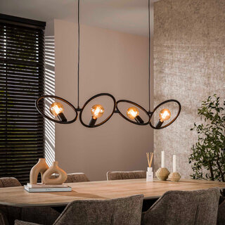 Hanglamp Loop 4-lichts charcoal