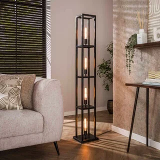 Vloerlamp Brava 4-lichts charcoal