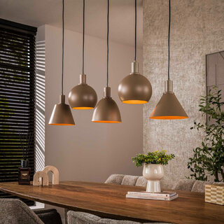 Hanglamp Forge 5-lichts beige