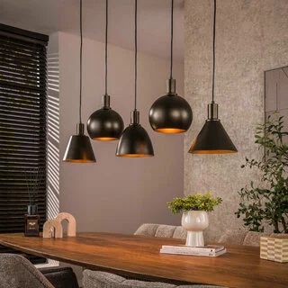 Hanglamp Forge 5-lichts Sienna brown