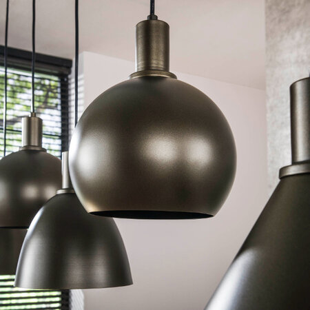 BelaLuz Modern chique hanglamp Forge 5-lichts Sienna brown
