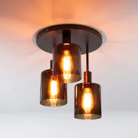 Plafondlamp Calore 3-lichts Sienna brown