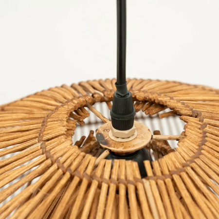 By-Boo Japandi Ibiza stijl hanglamp Lunar 1-lichts bruin