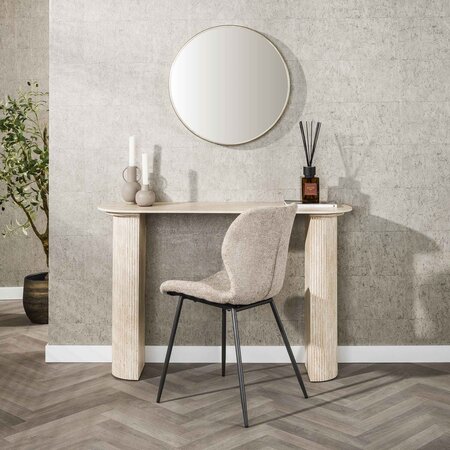 BelaLuz Modern Scandinavische haltafel Ramona keramiek travertin