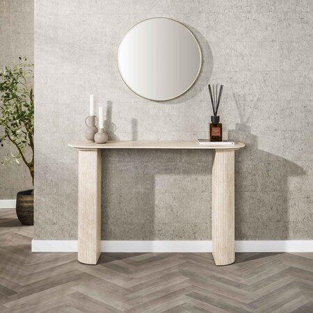 BelaLuz Modern Scandinavische haltafel Ramona keramiek travertin