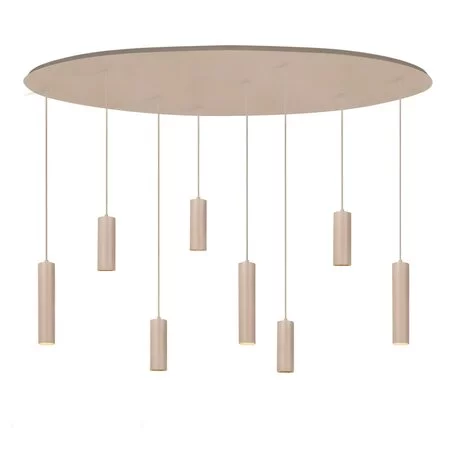 Highlight Moderne Scandinavische hanglamp Locarno 8-lichts ovaal zand