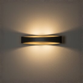 Wandlamp Medusa zwart goud 25 cm