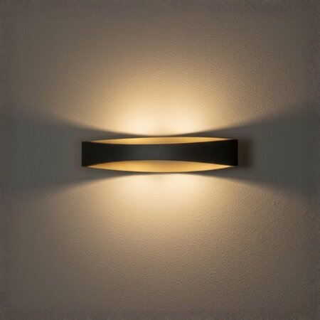 Highlight Modern hotel chique wandlamp Medusa 8W zwart goud 25 cm