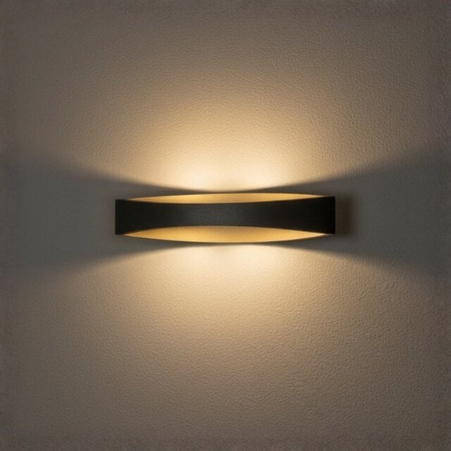 Wandlamp Medusa zwart goud 25 cm