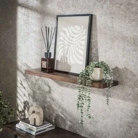 Wandplank Como massief acaciahout bruin 90 cm