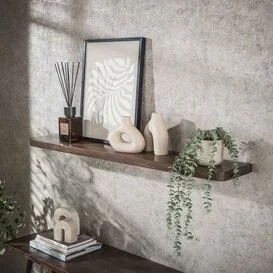 Wandplank Como massief acaciahout bruin 120 cm