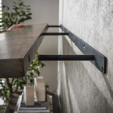 BelaLuz Modern landelijke wandplank Como massief acaciahout bruin  120 cm