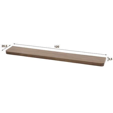 BelaLuz Modern landelijke wandplank Como massief acaciahout bruin  120 cm