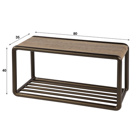BelaLuz Modern landelijke schoenenbank Lema drift brown