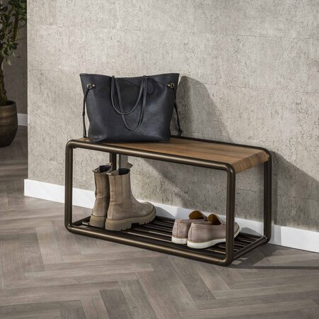 BelaLuz Modern landelijke schoenenbank Lema drift brown
