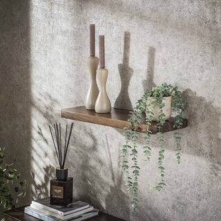 Wandplank Como massief acaciahout bruin 60 cm