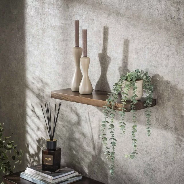 Wandplank Como massief acaciahout bruin 60 cm