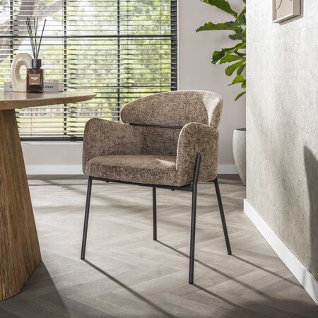 BelaLuz Modern chique eetkamerstoel Dandy Hoven champagne