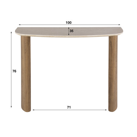 BelaLuz Modern Japandi haltafel Romano 3D travertinlook