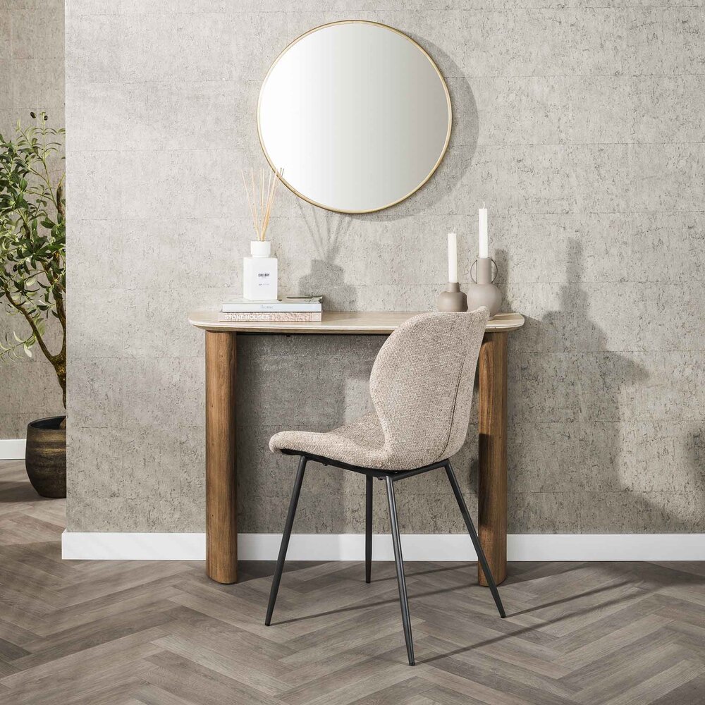 Eettafel Aime - Beige - 70 x 70 cm van Eleonora