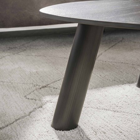 BelaLuz Modern hotel chique salontafel Ronin log set van 2 travertin zwart grijs