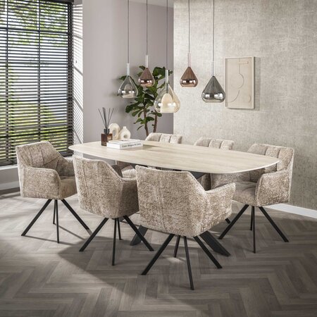 BelaLuz Modern design hanglamp Talin 5-lichts zwart