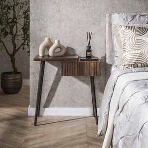 BelaLuz Nachtkastje Carve 1 lade links massief acacia bruin