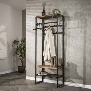 BelaLuz Landelijk moderne garderobemeubel Lema 70 cm drift brown