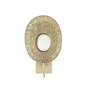By-Boo Modern Ibiza stijl wandlamp Ovo 1-lichts naturel