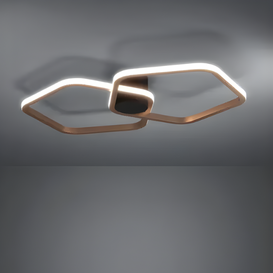 Plafondlamp Estrella 2-lichts brons