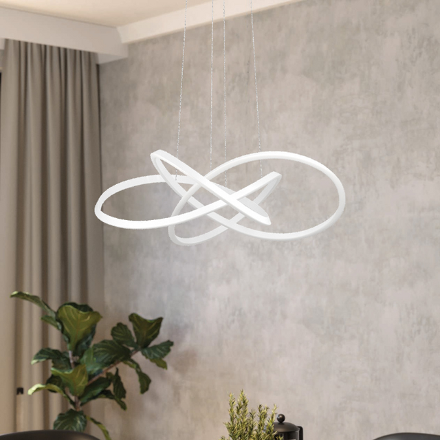 Hanglamp Riaza 1-lichts wit Ø90 cm