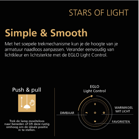 Stars of Light Modern design hanglamp Riaza 1-lichts wit Ø90 cm