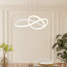 Hanglamp Riaza 1-lichts wit Ø83 cm