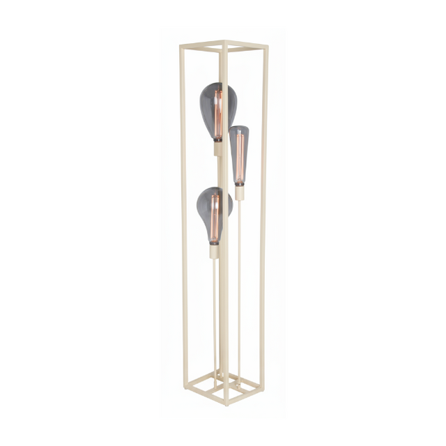 Vloerlamp Palco 3-lichts crème 160 cm