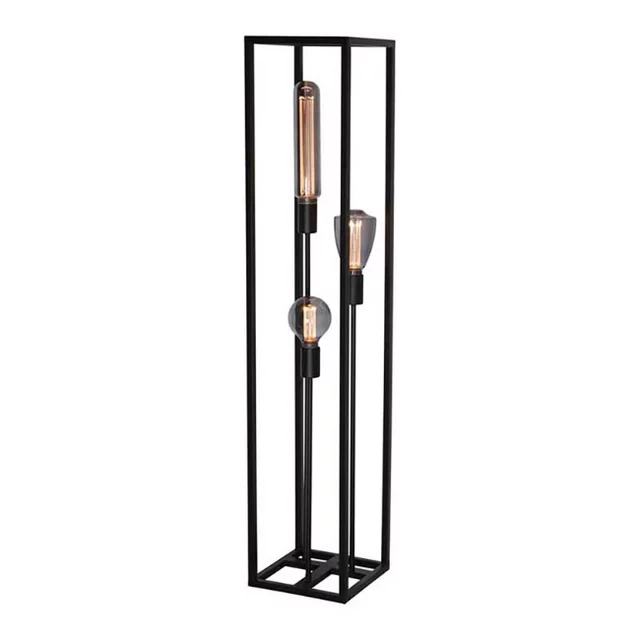 Vloerlamp Palco 3 lichts zwart 120 cm