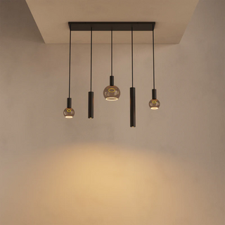 Hanglamp Riva 5 lichts Platinum
