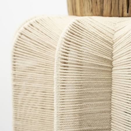 By-Boo Landelijke Ibiza stijl hanglamp Reb 1-lichts crème