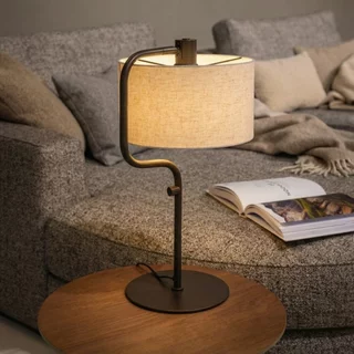 Tafellamp Jacqueline 1-lichts Anodic Brown