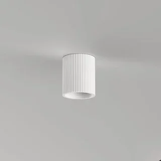 Plafondlamp Toulouse 1-lichts ribbel overschilderbaar gips