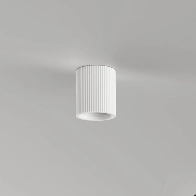 Plafondlamp Toulouse 1-lichts ribbel overschilderbaar gips
