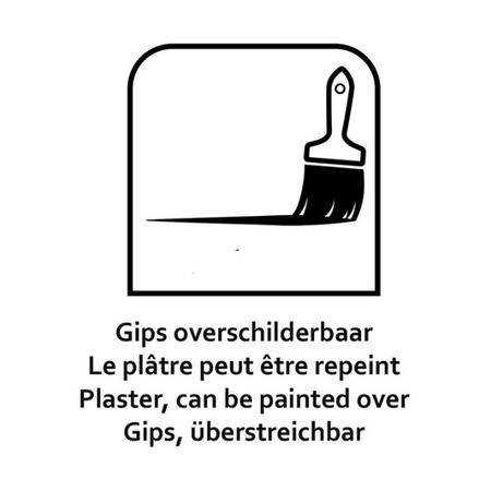 Artdelight Moderne plafondlamp Toulouse 1-lichts ribbel overschilderbaar gips