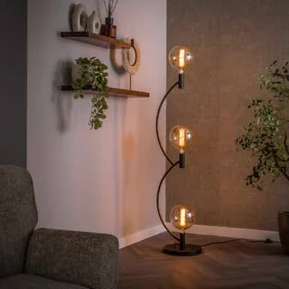 Vloerlamp Balloon 3-lichts Sienna brown