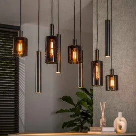 Hanglamp Calore 9-lichts Sienna brown
