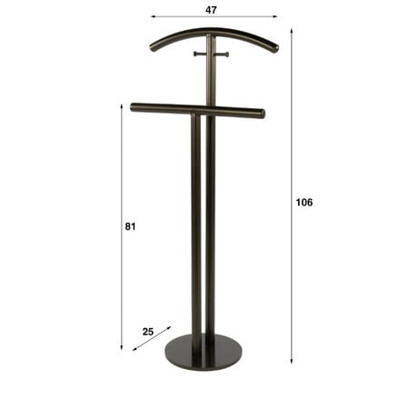 BelaLuz Modern hotel chique dressboy Lema drift brown
