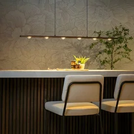 Hanglamp Jake 6-lichts anodic brown