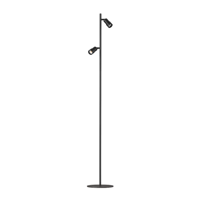Vloerlamp Liam 2-lichts zwart