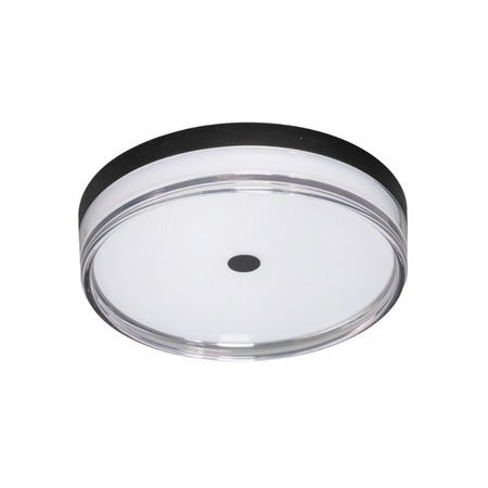 ETH Moderne plafondlamp Jill 1-lichts zwart IP44 Ø30 cm