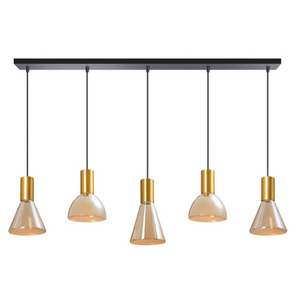 ETH Modern hotel chique hanglamp Lisa 5-lichts messing