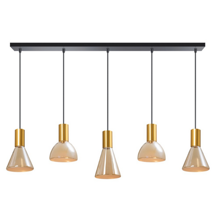 ETH Modern hotel chique hanglamp Lisa 5-lichts messing